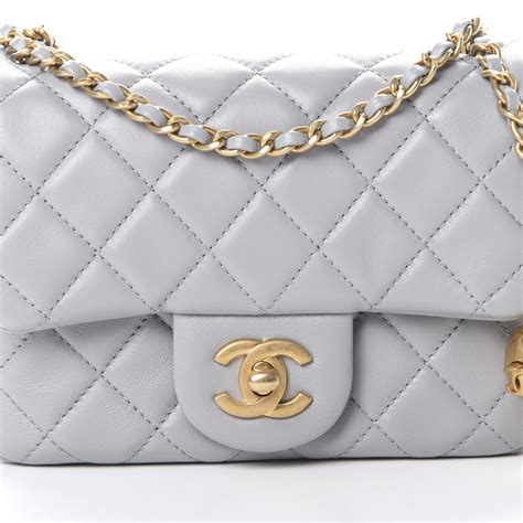 chanel lambskin quilted cc pearl crush mini flap light grey|CHANEL Lambskin Quilted Mini Pearl Crush Flap Light Grey .